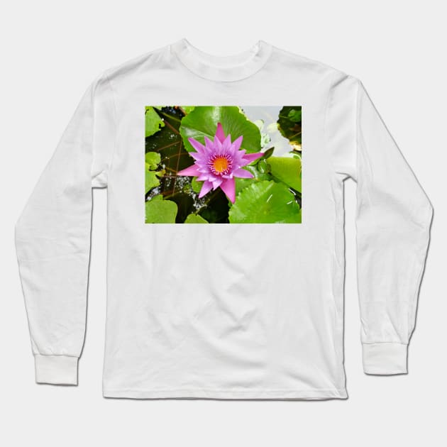 Honolulu Water Lily Long Sleeve T-Shirt by bobmeyers
